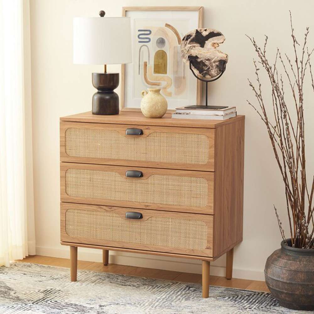 Safavieh - Irelia 3 Drawer Chest - Oak - Natural - CHS9602D veiw 3