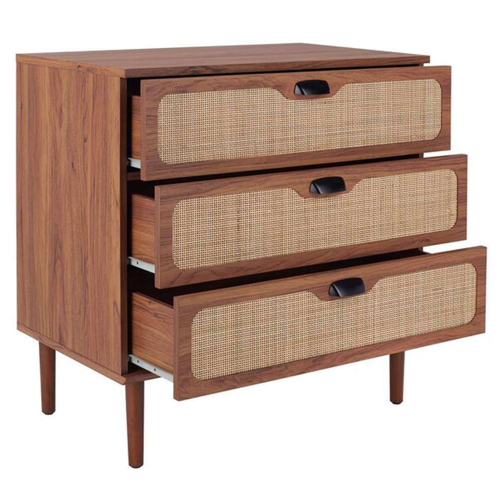 Safavieh - Irelia 3 Drawer Chest - Walnut - Natural - CHS9602A veiw 4