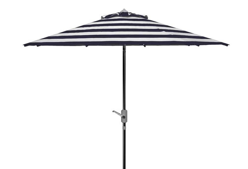 Safavieh - Iris Fashion Line 9Ft Umbrella - Navy - White - PAT8004F veiw 1