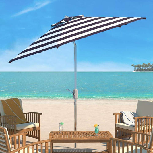 Safavieh - Iris Fashion Line 9Ft Umbrella - Navy - White - PAT8004F veiw 2