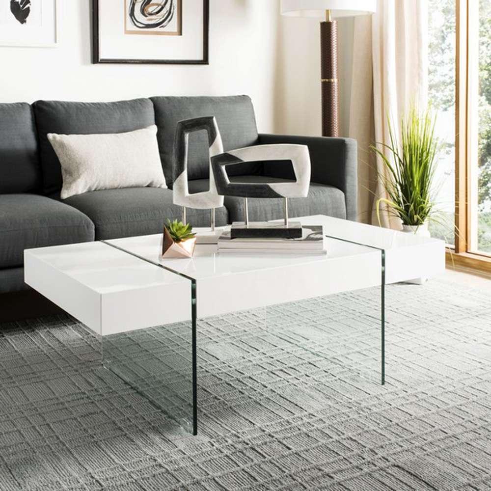 Safavieh - Jacob Coffee Table - White - Glass - COF7001A veiw 3