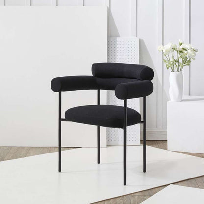 Safavieh - Jaslene Curved Back Dining Chair - Black - Black - SFV4791B veiw 3