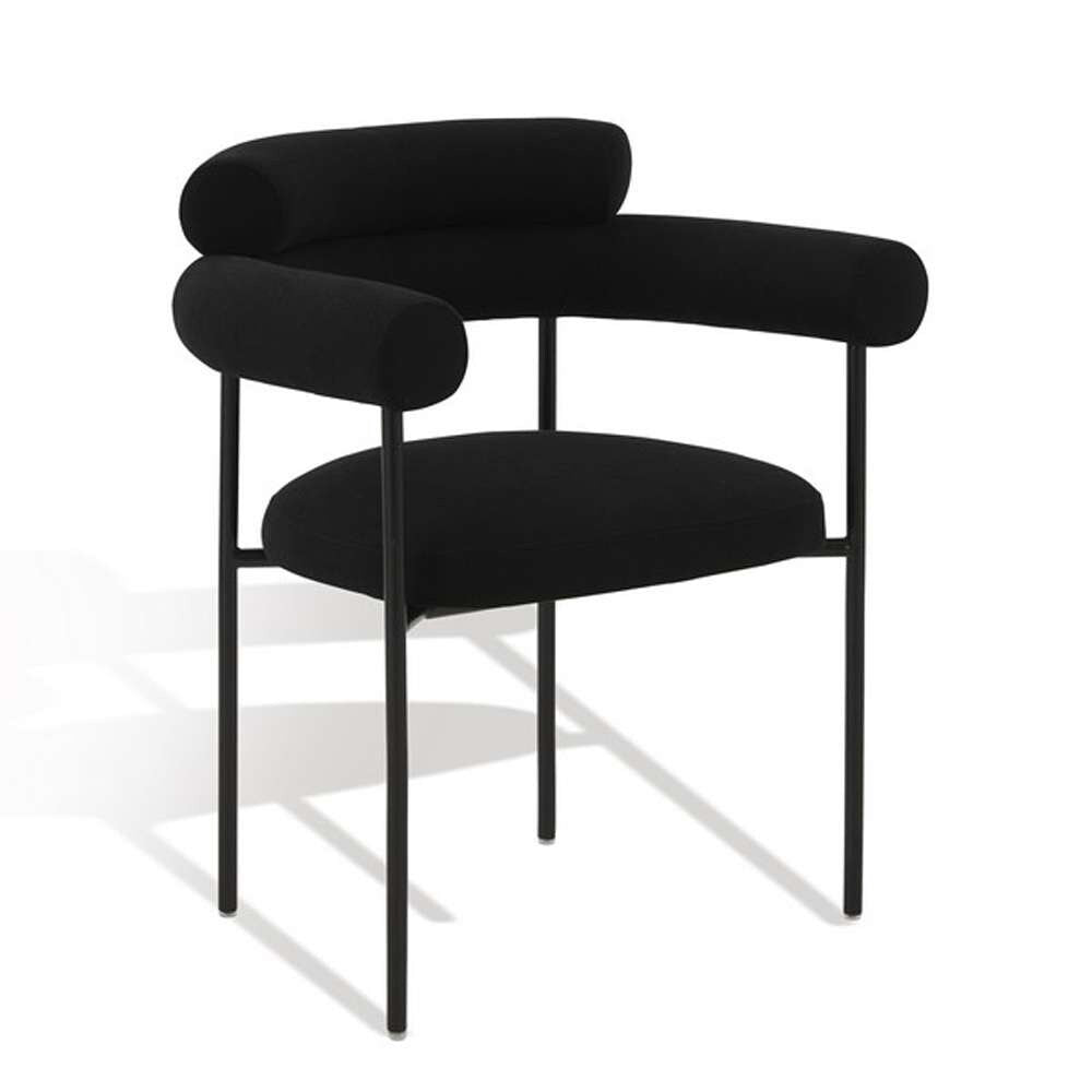 Safavieh - Jaslene Curved Back Dining Chair - Black - Black - SFV4791B veiw 4