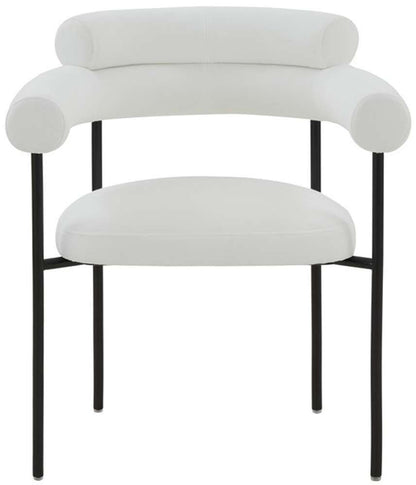 Safavieh - Jaslene Curved Back Dining Chair - White - Black - SFV4791A veiw 1