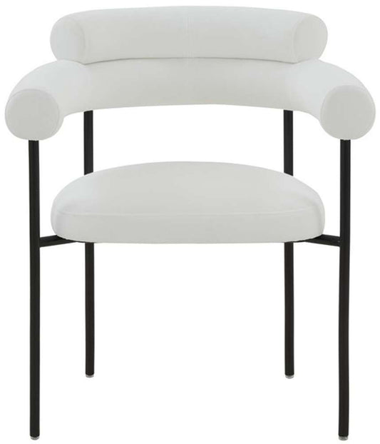 Safavieh - Jaslene Curved Back Dining Chair - White - Black - SFV4791A veiw 1