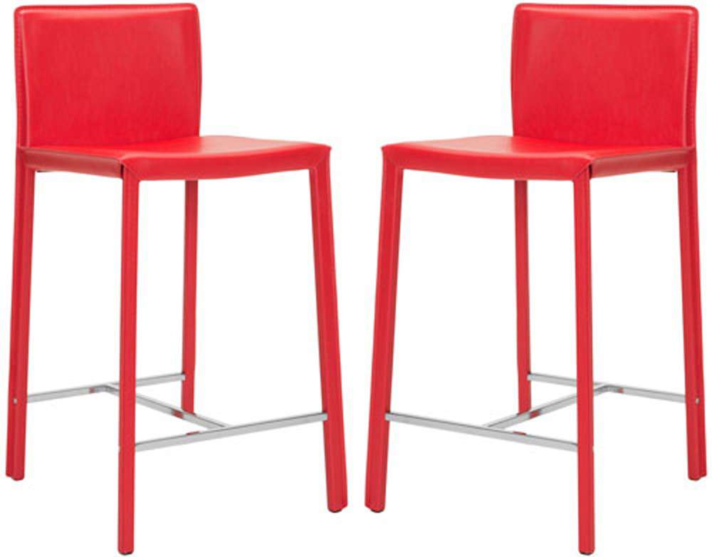 Safavieh - Jason Counter Stool - Red  (Set of 2) - FOX2003R-SET2 veiw 1