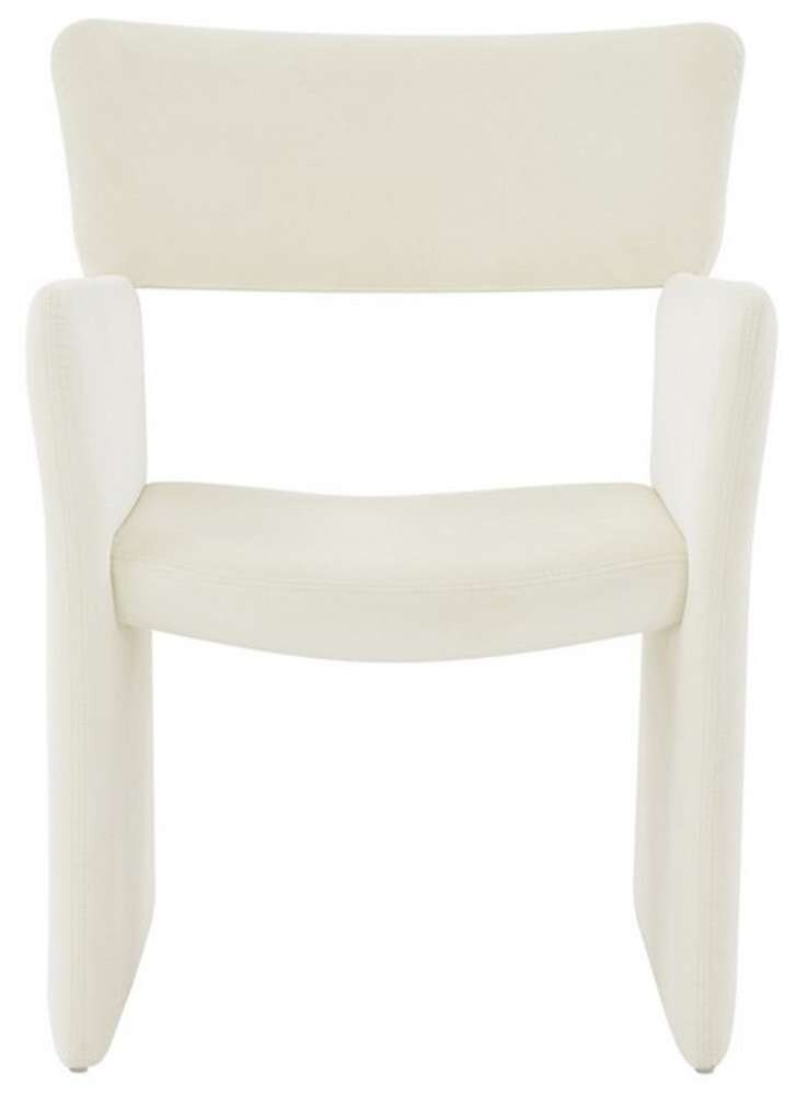 Safavieh - Jayke Velvet Dining Chair - Creme - SFV5100A veiw 1