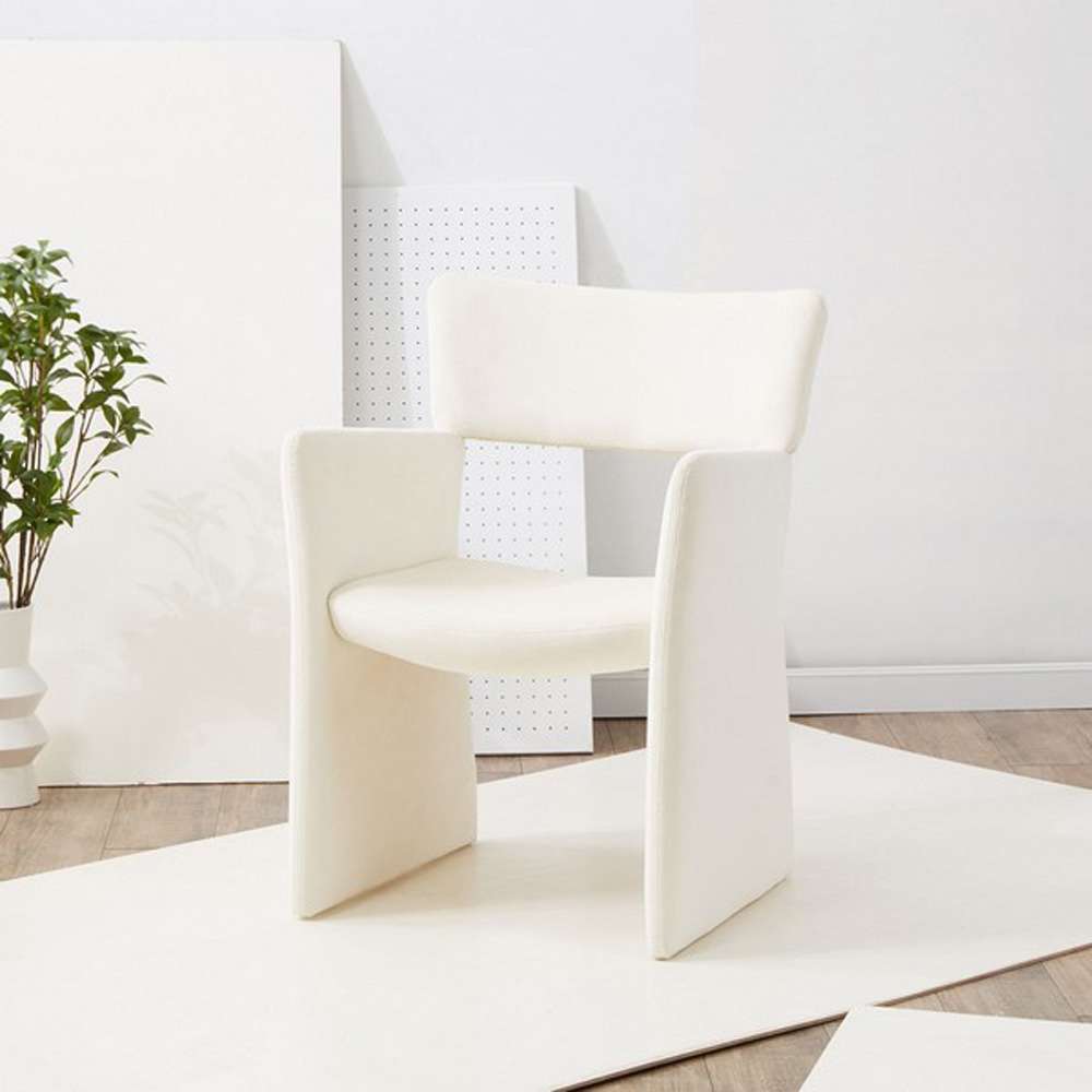 Safavieh - Jayke Velvet Dining Chair - Creme - SFV5100A veiw 2