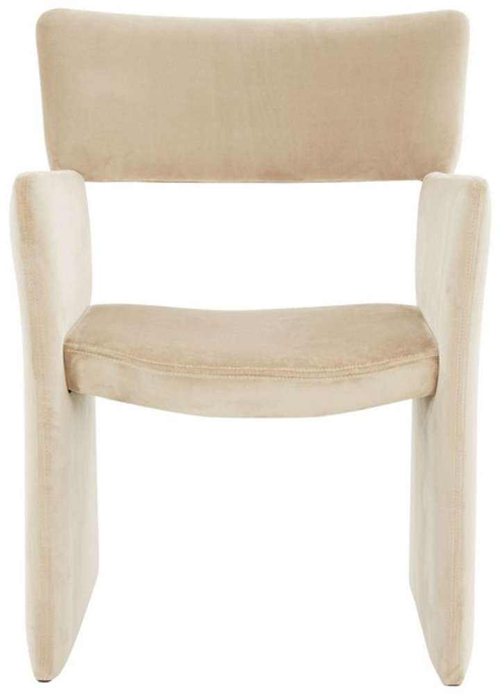 Safavieh - Jayke Velvet Dining Chair - Light Brown - SFV5100B veiw 1