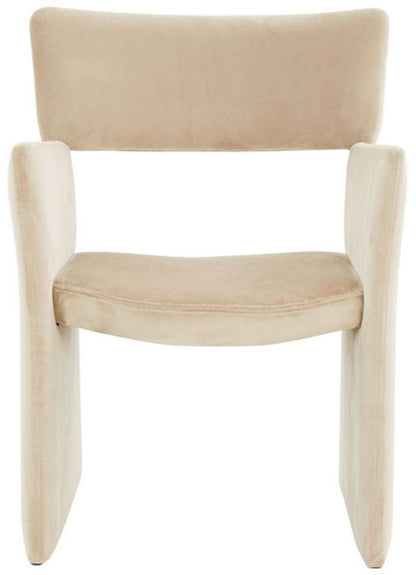 Safavieh - Jayke Velvet Dining Chair - Light Brown - SFV5100B veiw 1