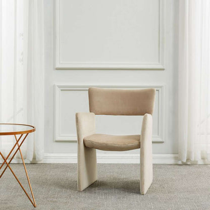 Safavieh - Jayke Velvet Dining Chair - Light Brown - SFV5100B veiw 2