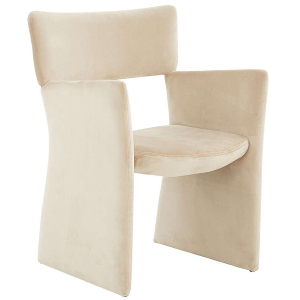 Safavieh - Jayke Velvet Dining Chair - Light Brown - SFV5100B veiw 3