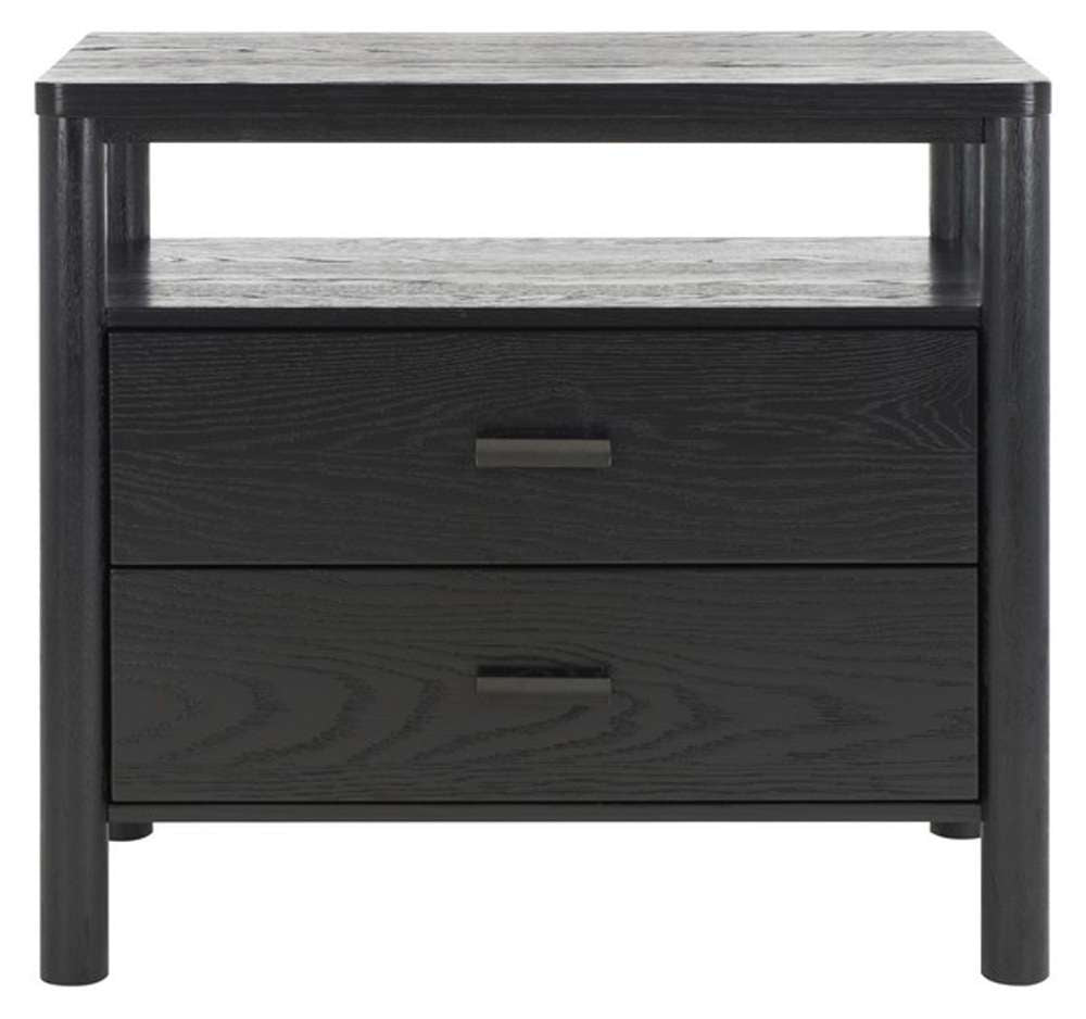Safavieh - Jaylessa Wood Nightstand - Black - SFV2148B veiw 1