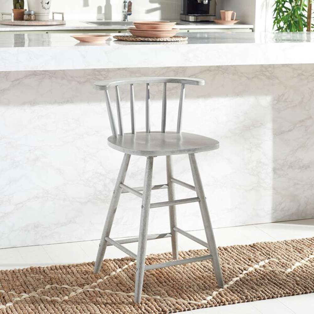 Safavieh - Jay Wood Counter Stool - Grey - BST1403B veiw 2