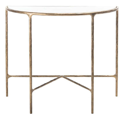 Safavieh - Jessa Forged Metal Console Table - White - Brass - SFV9506C veiw 1