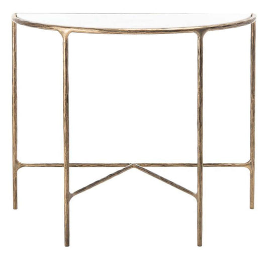 Safavieh - Jessa Forged Metal Console Table - White - Brass - SFV9506C veiw 1