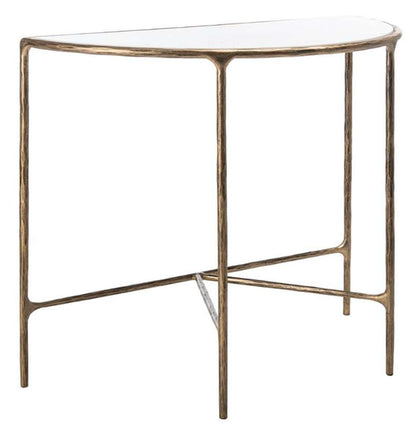Safavieh - Jessa Forged Metal Console Table - White - Brass - SFV9506C veiw 3