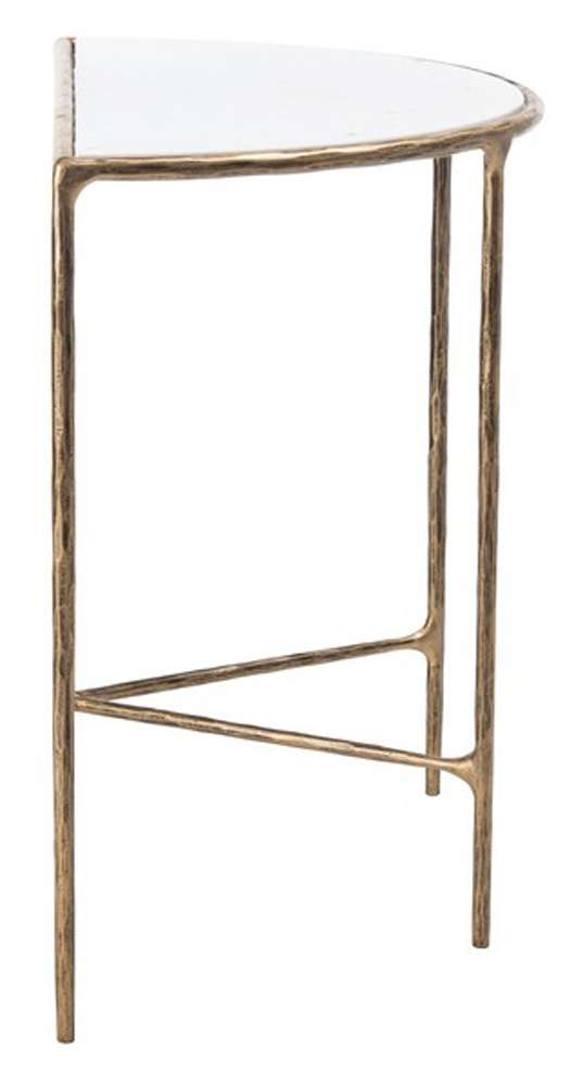 Safavieh - Jessa Forged Metal Console Table - White - Brass - SFV9506C veiw 4