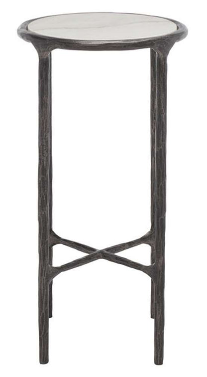 Safavieh - Jessa Metal Tall Round End Table - Black - White - SFV9504D veiw 1