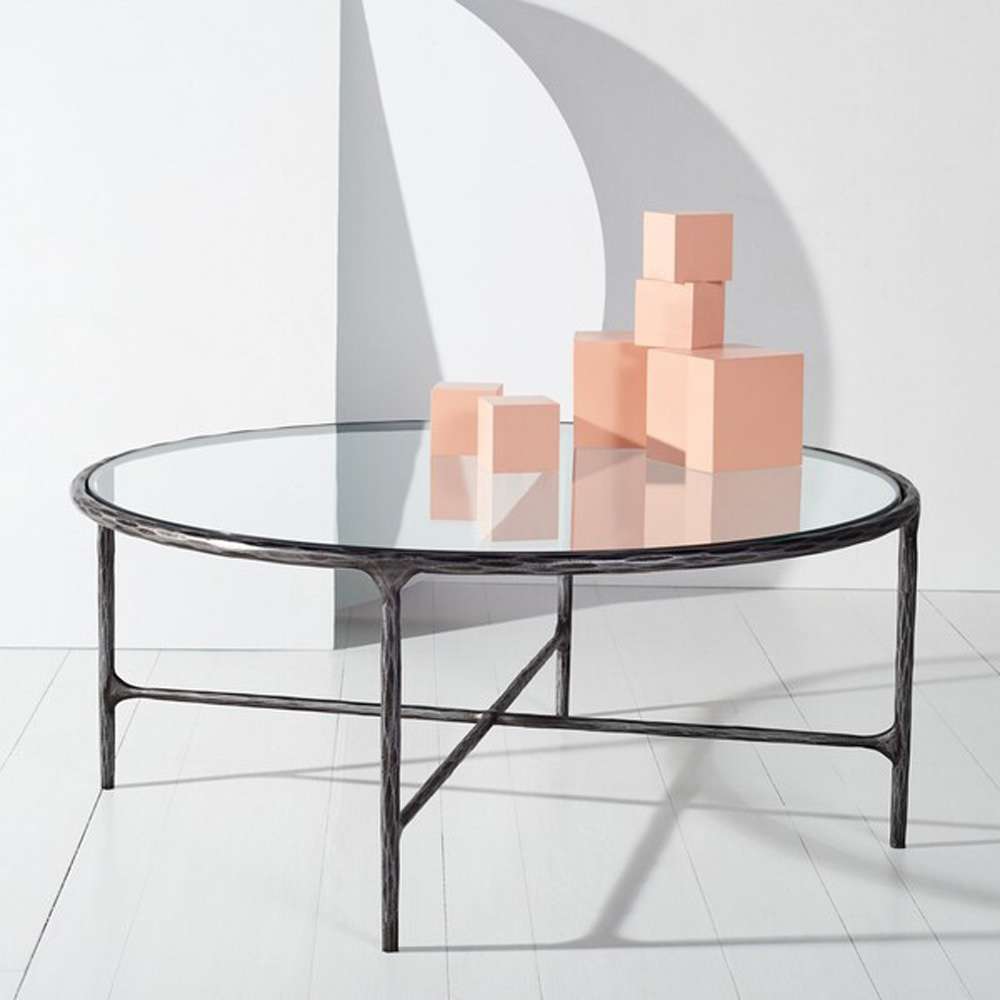Safavieh - Jessa Round Metal Coffee Table - Black - SFV9501E veiw 3