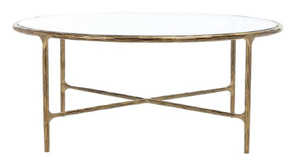 Safavieh - Jessa Round Metal Coffee Table - Brass - SFV9501A veiw 1