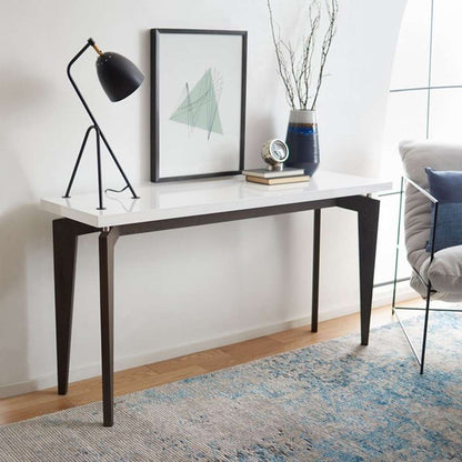 Safavieh - Josef Console Table - White - Dark Brown - FOX4222A veiw 2