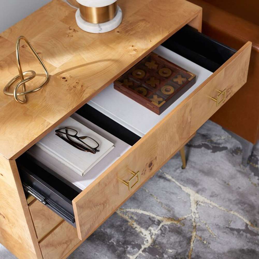 Safavieh - Katia 3 Drawer Chest - Natural - Gold - CHS6413A veiw 2