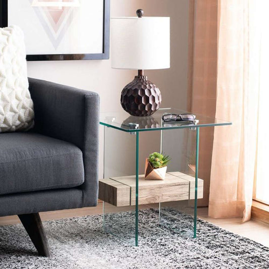 Safavieh - Kayley Accent Table - Natural - Glass - ACC7001A veiw 2
