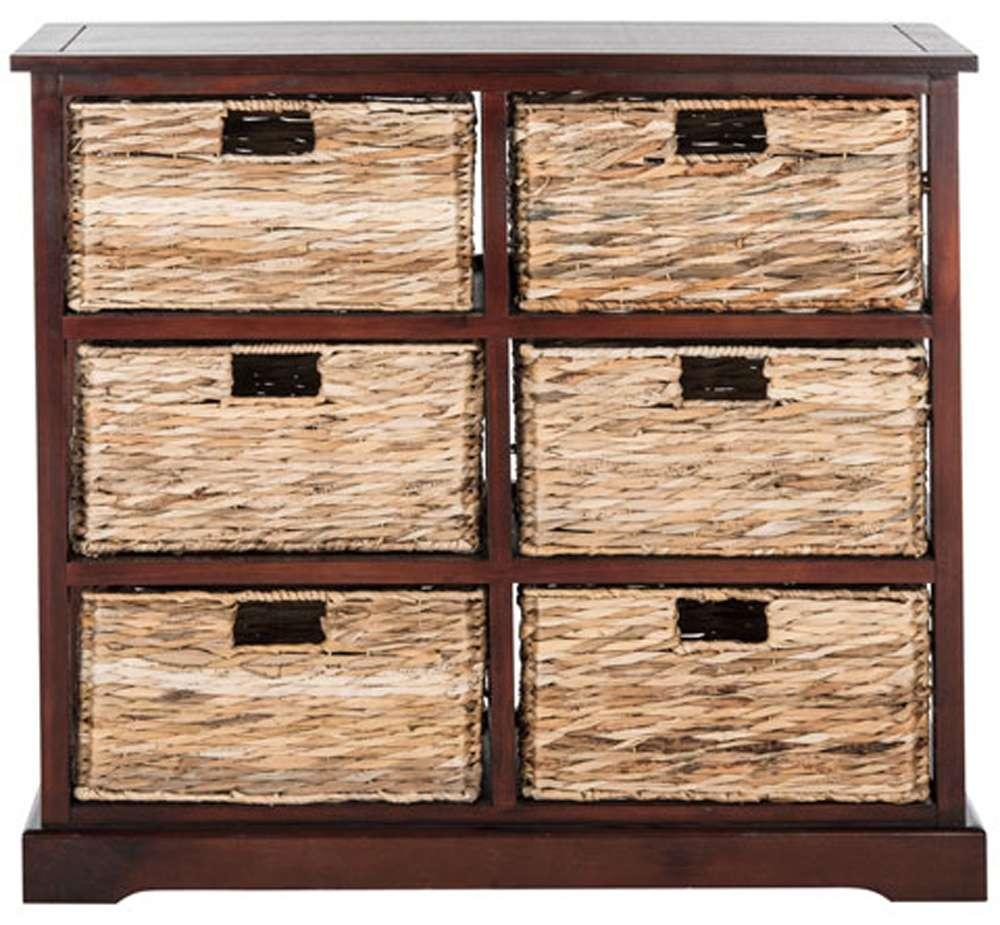 Safavieh - Keenan 6 Basket Storage Chest - Cherry - AMH5740C veiw 1