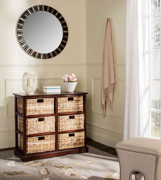 Safavieh - Keenan 6 Basket Storage Chest - Cherry - AMH5740C veiw 2