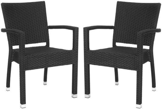 Safavieh - Kelda Arm Chair - Black  (Set of 2) - PAT4004A-SET2 veiw 1