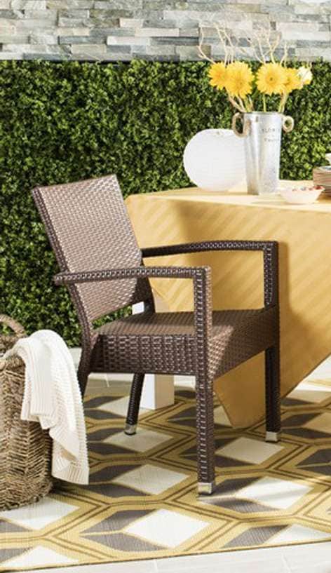 Safavieh - Kelda Arm Chair - Brown  (Set of 2) - PAT4004B-SET2 veiw 1