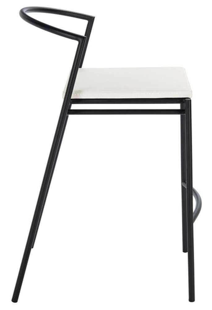 Safavieh - Knightley Counter Stool - White - Black  (Set of 2) - BST3007B-SET2 veiw 3