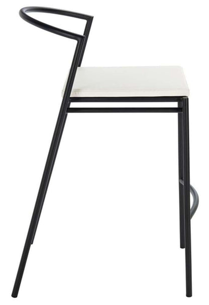 Safavieh - Knightley Counter Stool - White - Black  (Set of 2) - BST3007B-SET2 veiw 3