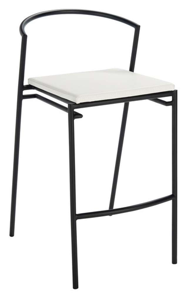 Safavieh - Knightley Counter Stool - White - Black  (Set of 2) - BST3007B-SET2 veiw 4