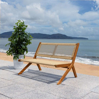Safavieh - Kobina Outdoor Bench - Natural - Natural - PAT7304A veiw 2