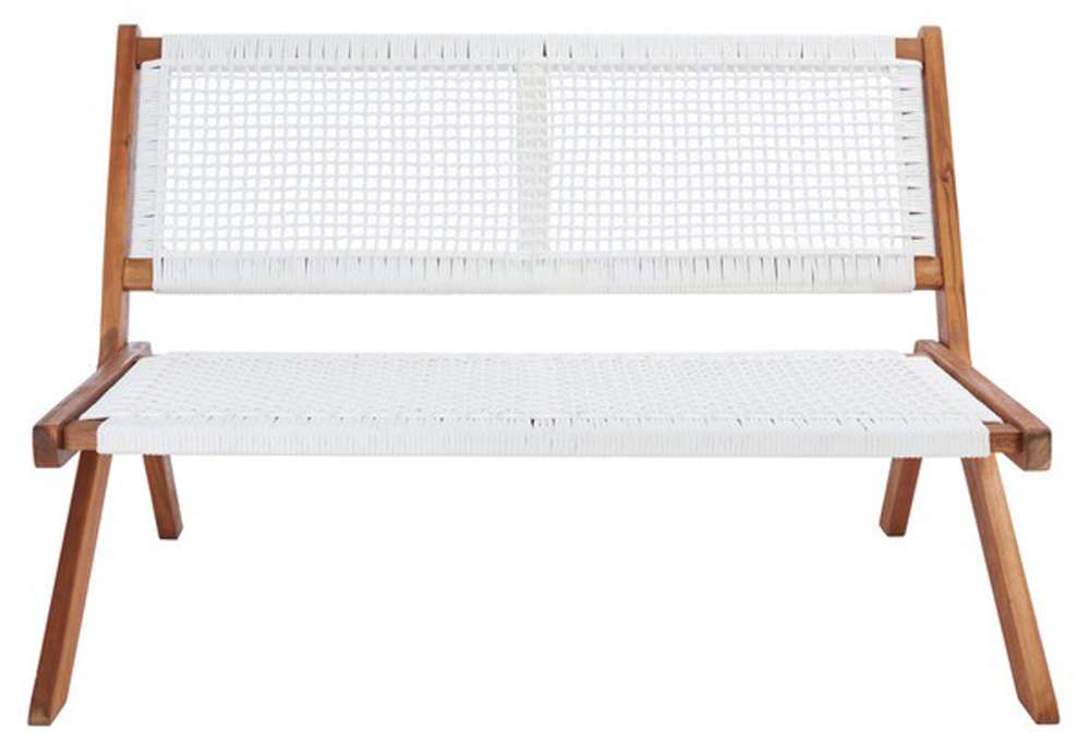 Safavieh - Kobina Outdoor Bench - Natural - White - PAT7304D veiw 1
