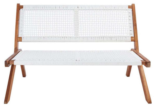 Safavieh - Kobina Outdoor Bench - Natural - White - PAT7304D veiw 1