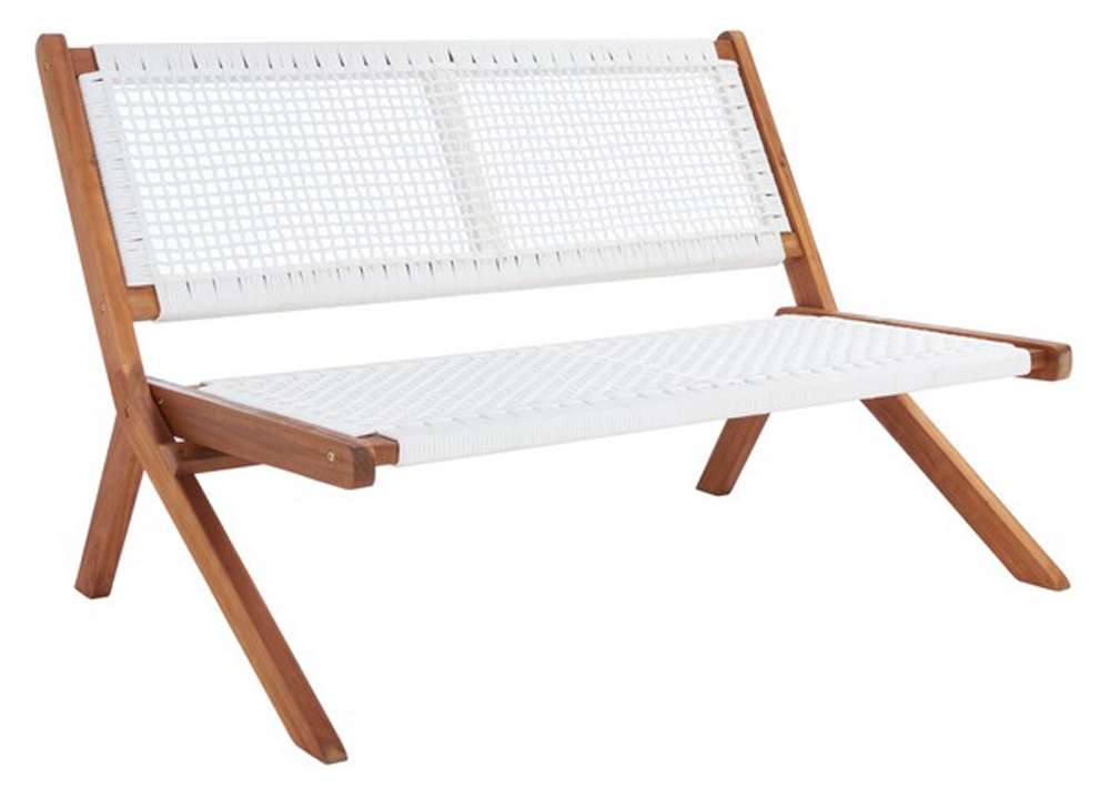 Safavieh - Kobina Outdoor Bench - Natural - White - PAT7304D veiw 4