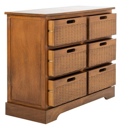 Safavieh - Landers 6Drw Storage Unit - Honey - STG5700C veiw 4