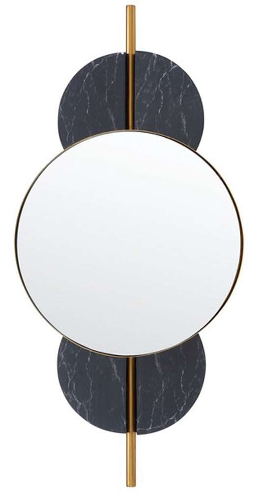 Safavieh - Lavelle 16in Mirror - Black - Gold - MRR3048B veiw 1