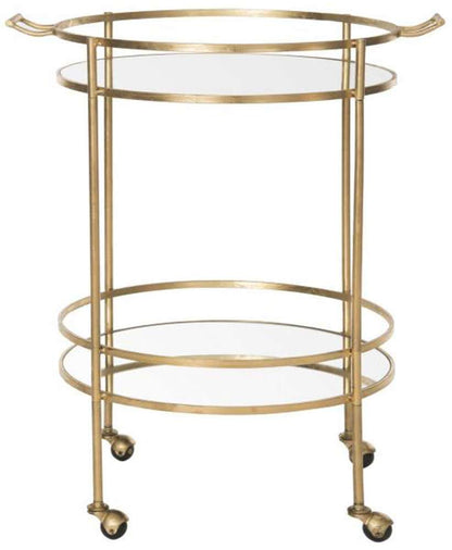 Safavieh - Lavinia Bar Cart - Gold - Mirror - FOX2552B veiw 1