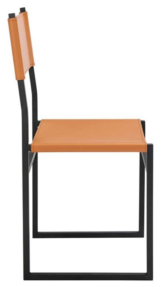 Safavieh - Layne Dining Chair - Cognac - Black  (Set of 2) - DCH3003D-SET2 veiw 3
