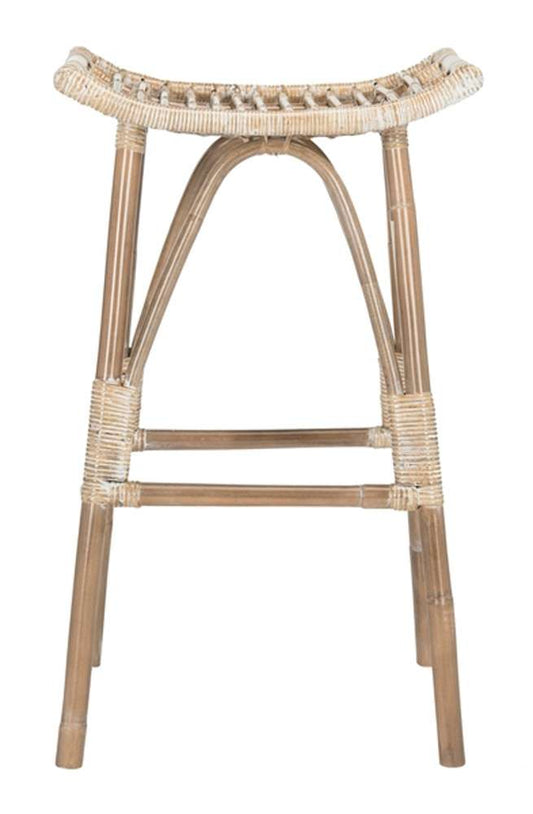 Safavieh - Leda Rattan Barstool - Grey White Wash - WIK6511B veiw 1