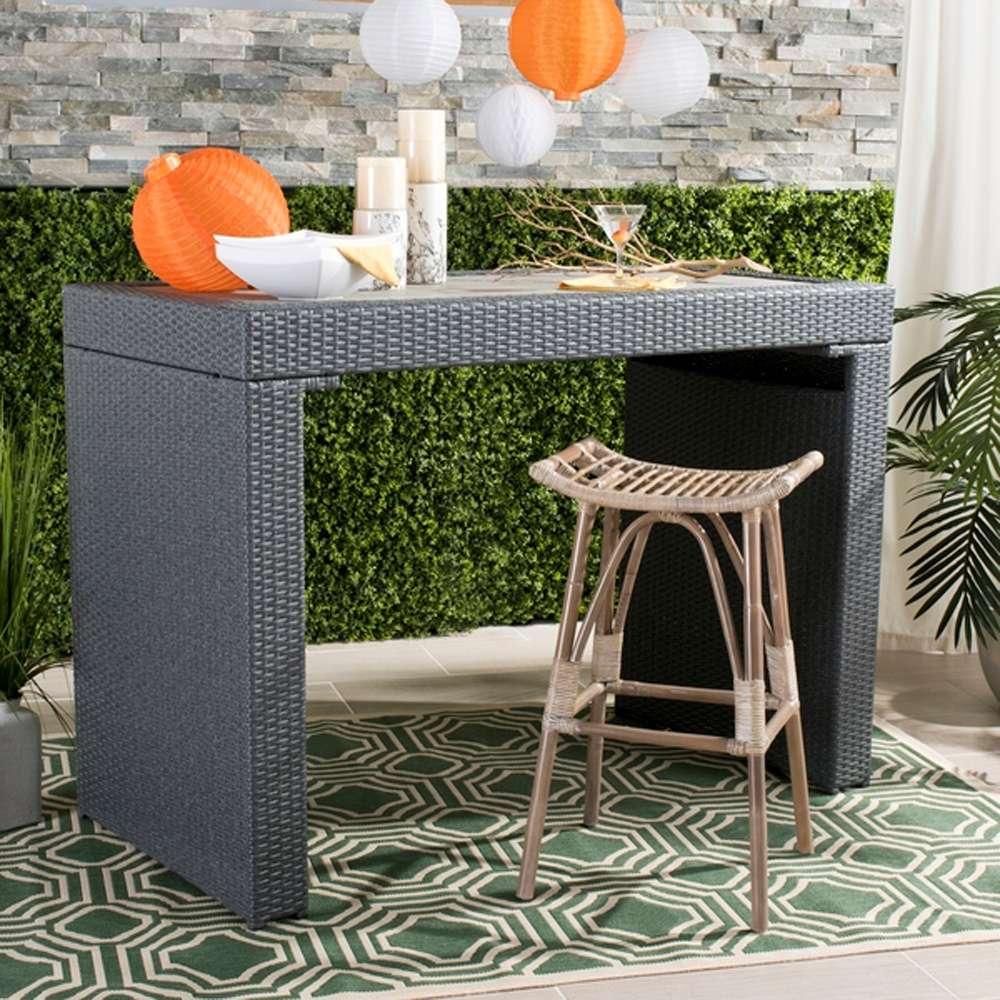 Safavieh - Leda Rattan Barstool - Grey White Wash - WIK6511B veiw 2