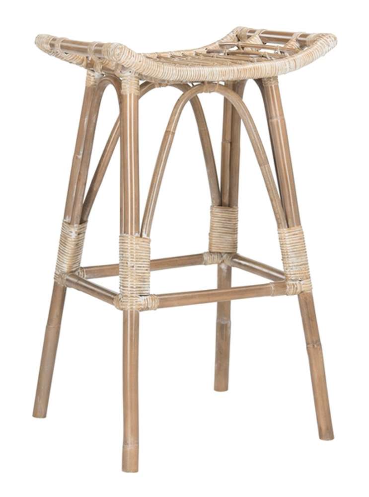 Safavieh - Leda Rattan Barstool - Grey White Wash - WIK6511B veiw 3