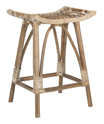 Safavieh - Leda Rattan Counter Stool - Grey White Wash - WIK6512B veiw 3