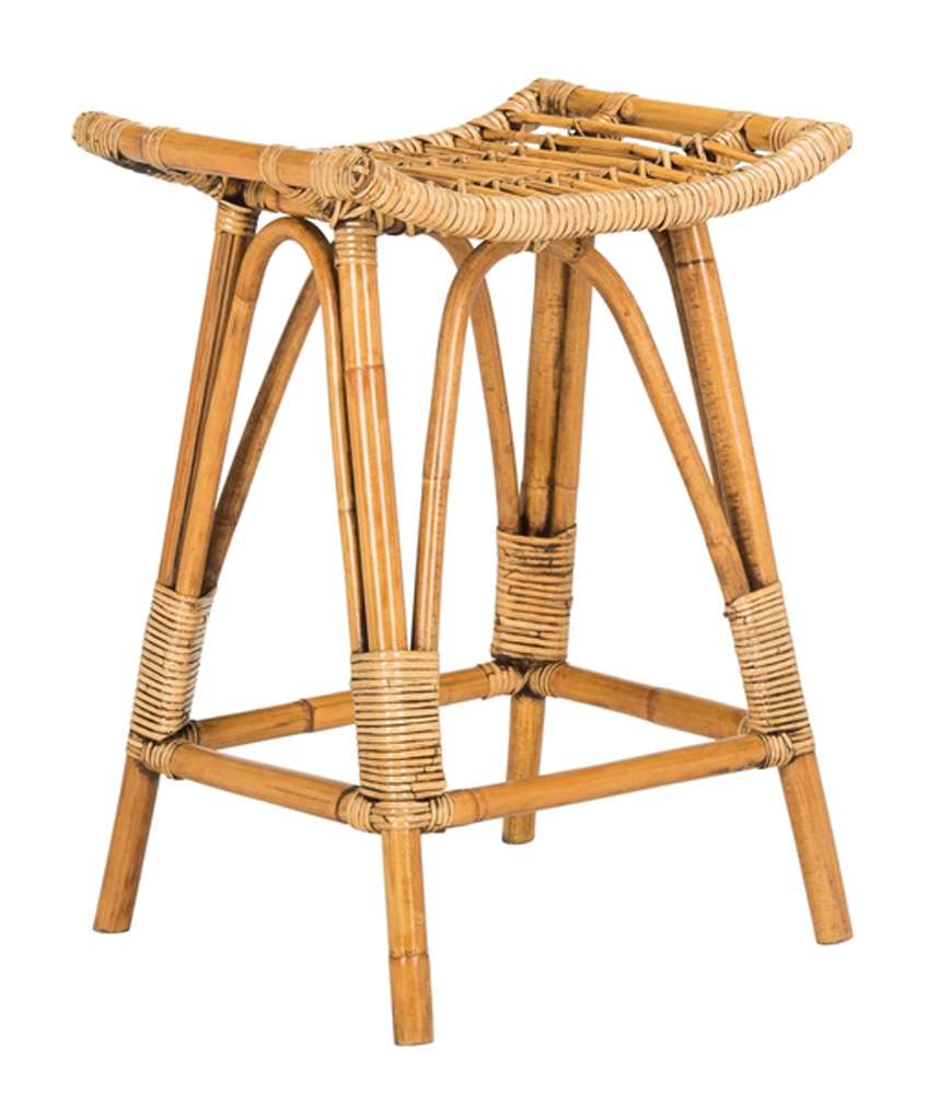 Safavieh - Leda Rattan Counter Stool - Honey Brwn Wash - WIK6512A veiw 3