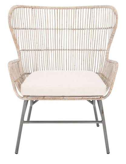 Safavieh - Lenu Rattan Acct Chair W/Cush - White - Grey White Wash - ACH6510A veiw 1