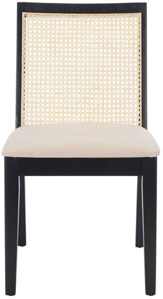 Safavieh - Levy Dining Chair - Black - Beige  (Set of 2) - DCH1011A-SET2 veiw 1